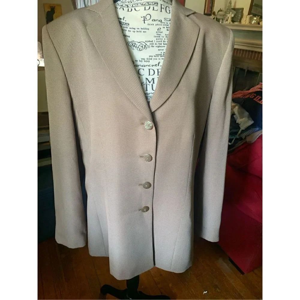 Le Suit Brown Checked Suit